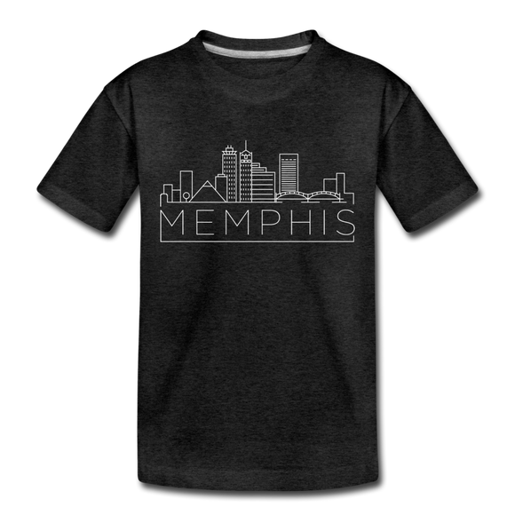 Memphis, Tennessee Toddler T-Shirt - Skyline Memphis Toddler Tee - charcoal gray