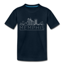 Memphis, Tennessee Toddler T-Shirt - Skyline Memphis Toddler Tee - deep navy