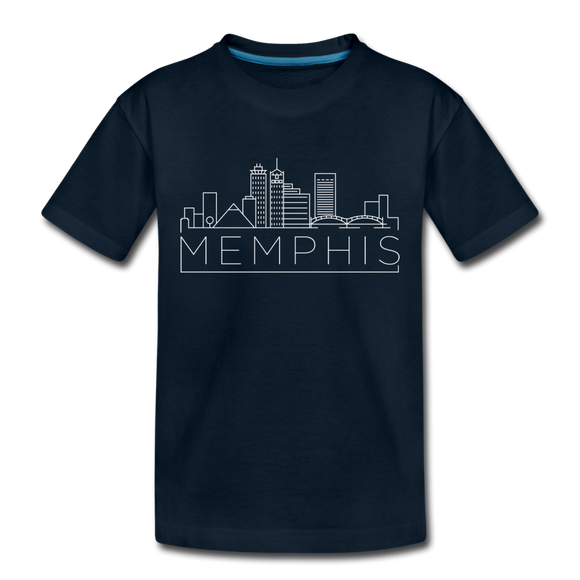 Memphis, Tennessee Toddler T-Shirt - Skyline Memphis Toddler Tee - deep navy