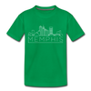 Memphis, Tennessee Toddler T-Shirt - Skyline Memphis Toddler Tee - kelly green
