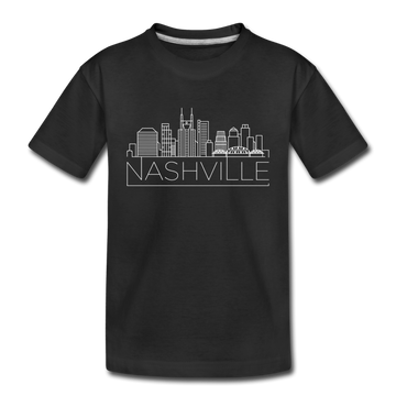 Nashville, Tennessee Toddler T-Shirt - Skyline Nashville Toddler Tee - black