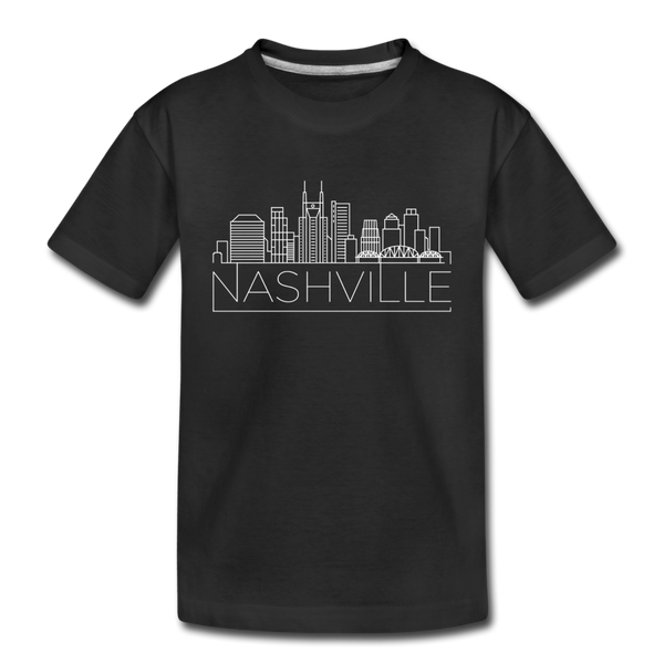 Nashville, Tennessee Toddler T-Shirt - Skyline Nashville Toddler Tee - black