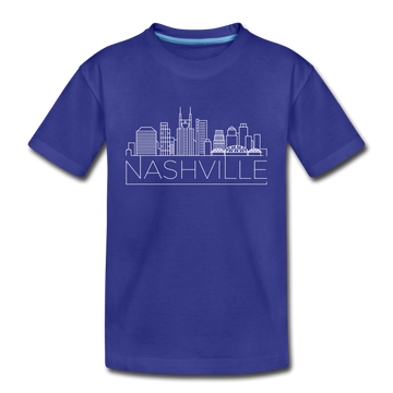 Nashville, Tennessee Toddler T-Shirt - Skyline Nashville Toddler Tee - royal blue