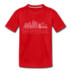 Nashville, Tennessee Toddler T-Shirt - Skyline Nashville Toddler Tee - red