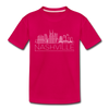 Nashville, Tennessee Toddler T-Shirt - Skyline Nashville Toddler Tee - dark pink