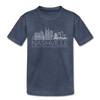 Nashville, Tennessee Toddler T-Shirt - Skyline Nashville Toddler Tee - heather blue