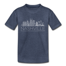 Nashville, Tennessee Toddler T-Shirt - Skyline Nashville Toddler Tee - heather blue