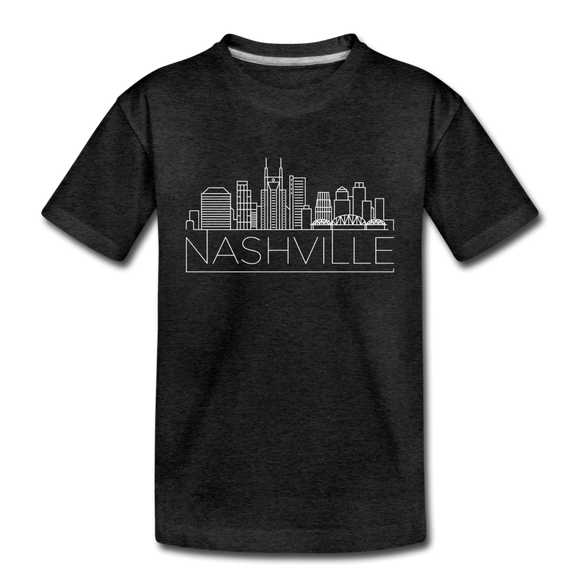 Nashville, Tennessee Toddler T-Shirt - Skyline Nashville Toddler Tee - charcoal gray