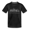 Nashville, Tennessee Toddler T-Shirt - Skyline Nashville Toddler Tee - charcoal gray