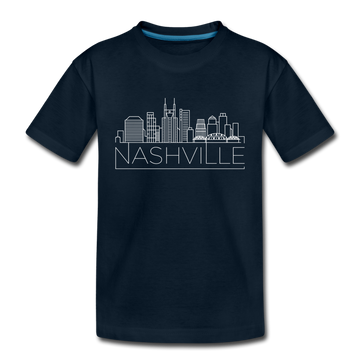 Nashville, Tennessee Toddler T-Shirt - Skyline Nashville Toddler Tee - deep navy