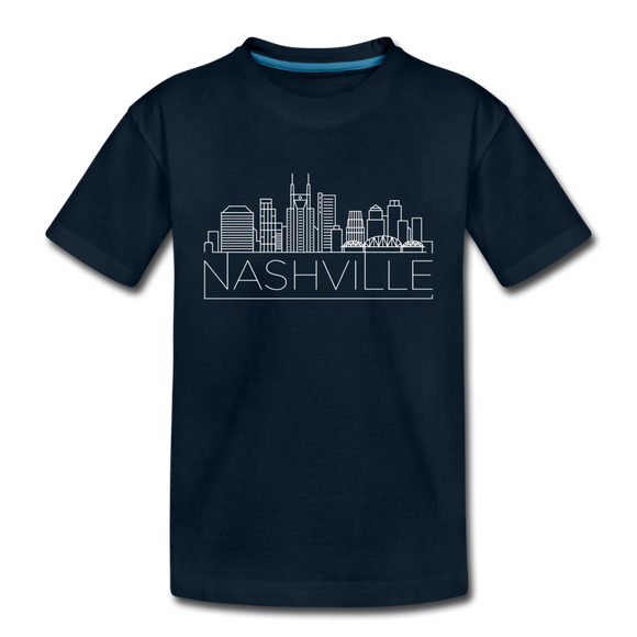 Nashville, Tennessee Toddler T-Shirt - Skyline Nashville Toddler Tee - deep navy