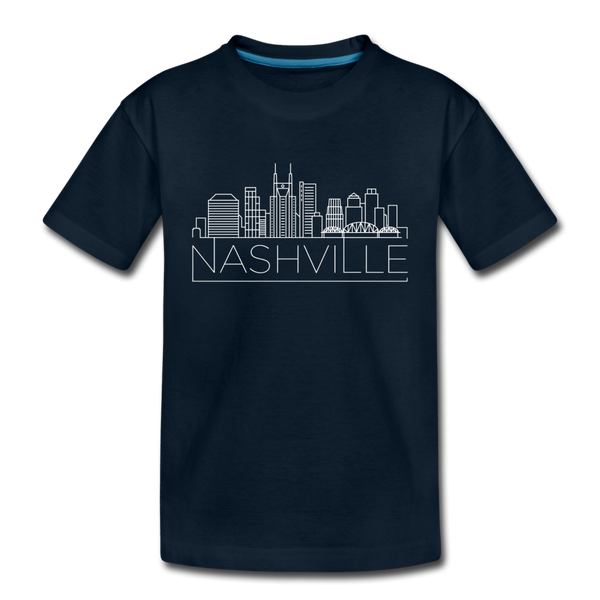 Nashville, Tennessee Toddler T-Shirt - Skyline Nashville Toddler Tee - deep navy