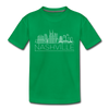 Nashville, Tennessee Toddler T-Shirt - Skyline Nashville Toddler Tee - kelly green