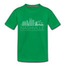 Nashville, Tennessee Toddler T-Shirt - Skyline Nashville Toddler Tee - kelly green