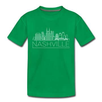 Nashville, Tennessee Toddler T-Shirt - Skyline Nashville Toddler Tee - kelly green
