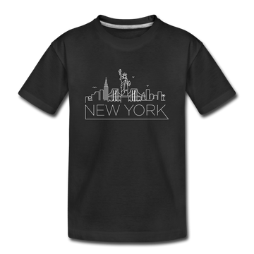 New York Toddler T-Shirt - Skyline New York Toddler Tee - black