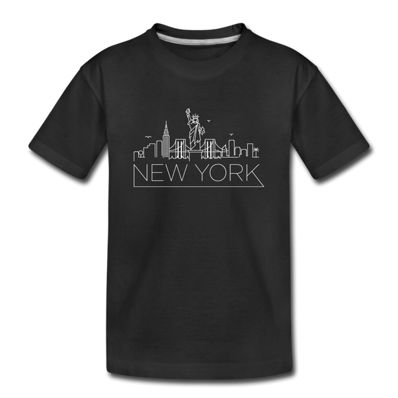 New York Toddler T-Shirt - Skyline New York Toddler Tee - black