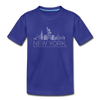 New York Toddler T-Shirt - Skyline New York Toddler Tee - royal blue