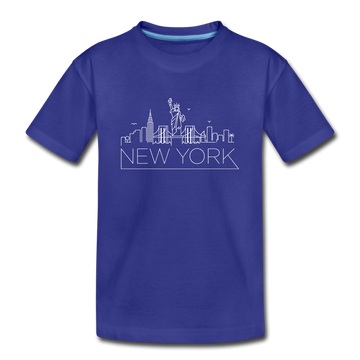 New York Toddler T-Shirt - Skyline New York Toddler Tee - royal blue