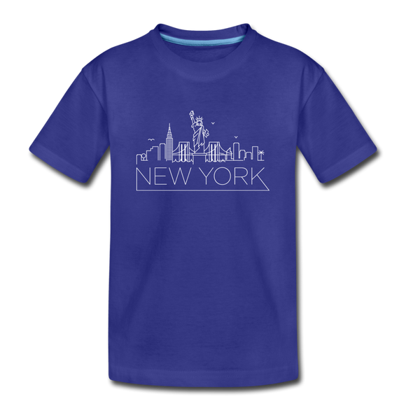 New York Toddler T-Shirt - Skyline New York Toddler Tee - royal blue