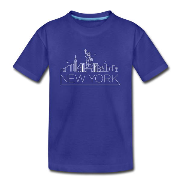 New York Toddler T-Shirt - Skyline New York Toddler Tee - royal blue