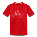 New York Toddler T-Shirt - Skyline New York Toddler Tee - red