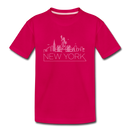 New York Toddler T-Shirt - Skyline New York Toddler Tee - dark pink