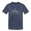 New York Toddler T-Shirt - Skyline New York Toddler Tee - heather blue