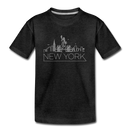 New York Toddler T-Shirt - Skyline New York Toddler Tee - charcoal gray