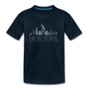 New York Toddler T-Shirt - Skyline New York Toddler Tee - deep navy