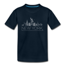 New York Toddler T-Shirt - Skyline New York Toddler Tee - deep navy