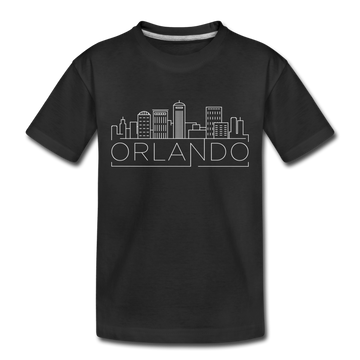 Orlando, Florida Toddler T-Shirt - Skyline Orlando Toddler Tee - black