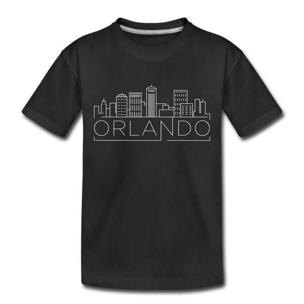 Orlando, Florida Toddler T-Shirt - Skyline Orlando Toddler Tee - black