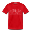 Orlando, Florida Toddler T-Shirt - Skyline Orlando Toddler Tee - red