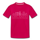 Orlando, Florida Toddler T-Shirt - Skyline Orlando Toddler Tee - dark pink