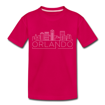 Orlando, Florida Toddler T-Shirt - Skyline Orlando Toddler Tee - dark pink