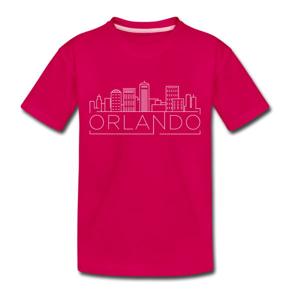Orlando, Florida Toddler T-Shirt - Skyline Orlando Toddler Tee - dark pink