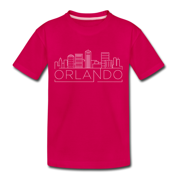 Orlando, Florida Toddler T-Shirt - Skyline Orlando Toddler Tee - dark pink