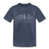 Orlando, Florida Toddler T-Shirt - Skyline Orlando Toddler Tee - heather blue