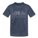 Orlando, Florida Toddler T-Shirt - Skyline Orlando Toddler Tee - heather blue