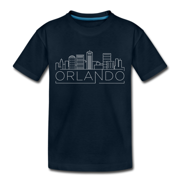 Orlando, Florida Toddler T-Shirt - Skyline Orlando Toddler Tee - deep navy