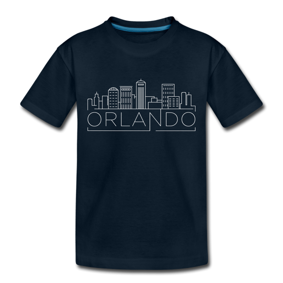 Orlando, Florida Toddler T-Shirt - Skyline Orlando Toddler Tee - deep navy