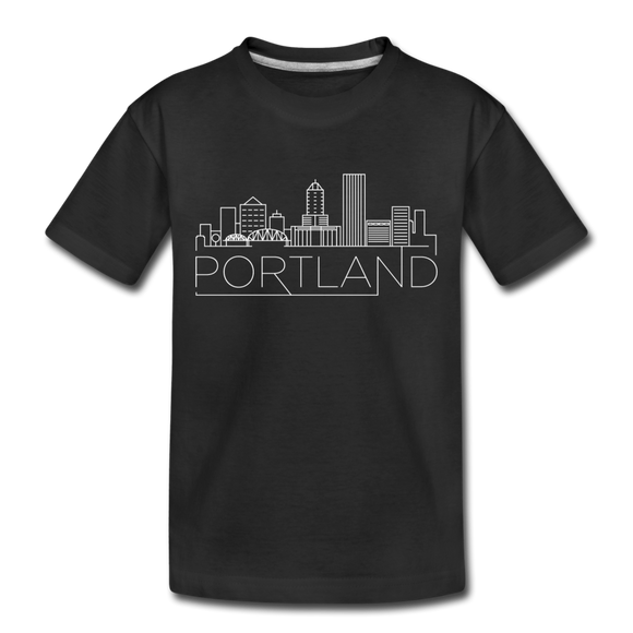 Portland, Oregon Toddler T-Shirt - Skyline Portland Toddler Tee - black