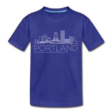 Portland, Oregon Toddler T-Shirt - Skyline Portland Toddler Tee - royal blue