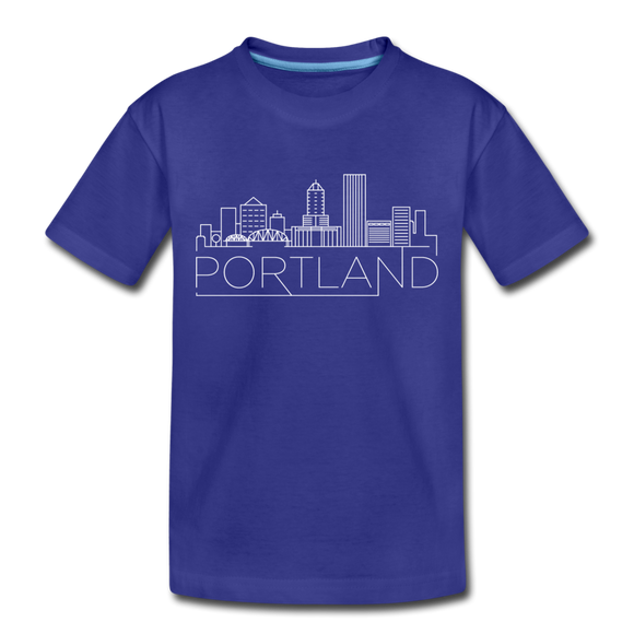 Portland, Oregon Toddler T-Shirt - Skyline Portland Toddler Tee - royal blue