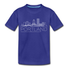 Portland, Oregon Toddler T-Shirt - Skyline Portland Toddler Tee - royal blue