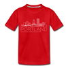 Portland, Oregon Toddler T-Shirt - Skyline Portland Toddler Tee - red