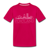 Portland, Oregon Toddler T-Shirt - Skyline Portland Toddler Tee - dark pink