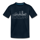 Portland, Oregon Toddler T-Shirt - Skyline Portland Toddler Tee - deep navy