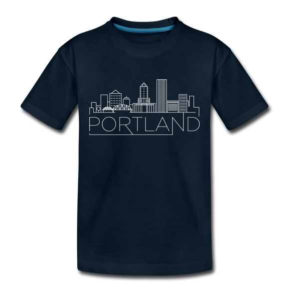 Portland, Oregon Toddler T-Shirt - Skyline Portland Toddler Tee - deep navy